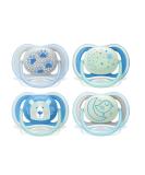 Philips Avent Ultra Air Pacifier 4-Pack - Light & Breathable - SCF376/15 - Blue/Gray Bear/Bird - 6 to 18 Months - Buy Online on SooperMarket.com