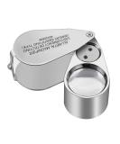 40X Full Metal Illuminated Jewelry Loop Magnifier, XYK Pocket Folding Magnifying Glass Jewelers Eye Loupe with LED(LED Currency Detecting/Jewelry Identifying) 1 - Buy Online on SooperMarket.com