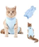 Cat Professional Surgical Recovery Suit Cat Clothes for Abdominal Wounds or Skin Diseases (M Blue) 1.36 kg (Pack of 1) Blue - Buy Online on SooperMarket.com