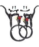 BUCKLOS MTB Hydraulic Disc Brakes Set | Front 800mm Rear 1450mm | Aluminum Alloy Levers | PM/is Adapter | for EBike/Fat Bike | Black - Buy Online on SooperMarket.com