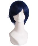 MapofBeauty Men's Short Straight Wig - Cosplay Costume Black/Blue - Buy Online on SooperMarket.com