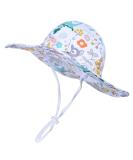 LANGZHEN Beach Sun Protection Hat for Baby Girls | Adjustable Toddler Kids Hat | Wide Brim Summer Play Hat with Chin Strap | Sika Deer Design | Ages 4-8 - Buy Online on SooperMarket.com