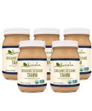 Kevala Organic Tahini 16 oz - Pack of 5 | Pure, Unsalted Sesame Seed Paste - Buy Online on SooperMarket.com