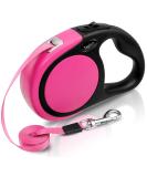 Taglory No-Tangle Retractable Dog Lead 5m Heavy Duty Dogs Extendable Leads Nylon Tape Suitable for Small and Medium Dogs Up to 20kg Pink Medium Pink - Buy Online on SooperMarket.com