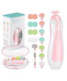 Zooawa 20 in 1 Electric Baby Nail Trimmer Kit - Nail Clipper, File & Polish Grooming Set for Newborns to Adults - Pink - Buy Online on SooperMarket.com