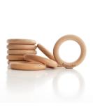 Bopoobo 60mm Unfinished Wooden Rings - Natural Beech Craft Rings for DIY Baby Teething Toys & Accessories (10 pcs) - Buy Online on SooperMarket.com
