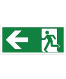 pubblimania Emergency exit PVC robust for indoor and outdoor use (29 x 13 cm) (Left) Indicator Left - Buy Online on SooperMarket.com