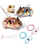 zhuangyulin 6 1PC Hamster Harness Rope Pet Hamster Harness Lovely Adjustable Pet Rat Mouse Hamster Harness Rope Ferret Finder Lead Leash with Bell Blue Small - Buy Online on SooperMarket.com