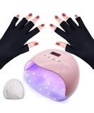 RedFlow UV LED Nail Lamp - Pink Polycarbonate Large Size with Palm Print & UV Protection Gloves | Perfect for International Shipping - Buy Online on SooperMarket.com