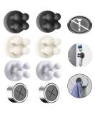 6x Aot Adhesive Hooks & 2x Towel Holders - Silicone Wall Hooks for Bathroom & Kitchen - Self-Adhesive Key & Razor Holders in 3 Colors - Buy Online on SooperMarket.com