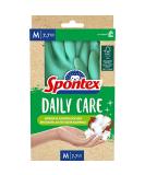 Spontex Daily Care Household gloves made of 100% FSC-certified latex with inner lining made of recycled cotton for all plaster and care work 1 pair size M (7-7.5)) - Buy Online on SooperMarket.com