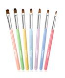 ANGNYA 7Pcs Nail Art Brush Set - Gel Nail Brushes for Nail Art Design and Painting - Ideal for Poly Gel and Acrylic Application - 7 Colors Available - Buy Online on SooperMarket.com