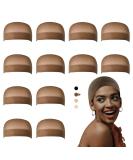 Dreamlover Wig Caps, 12 Pack Wig Stocking Caps for Lace Front Wigs, Brown Wig Cap for Women - Buy Online on SooperMarket.com