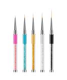 Sularpek 5 Pcs Nail Art Liner Brushes Set for Professional UV Gel Painting - Rhinestone Handle Design Brush Pen for Nail Art - Buy Online on SooperMarket.com