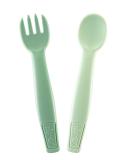 Nip Eat Green ko Bio Esslern cutlery: Without melamine cutlery for babies and children from 9 months dishwasher -safe spoon and fork green Esllern cutlery green - Buy Online on SooperMarket.com