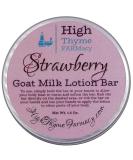 Strawberry Lotion Bar - Hydrating Goat Milk Lotion for Dry Skin | Eco-Friendly Beeswax Solid Lotion | Travel-Friendly Zero Waste Hand Care - Buy Online on SooperMarket.com