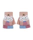 Toddler Kids Puppy Flip Top Gloves - 3-8 Yrs - Cat/Pink - Buy Online on SooperMarket.com