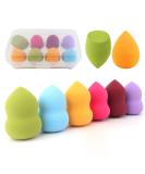 Premium 8-Piece Make-Up Sponge Set | Multicolored Beauty Sponges & Pumpkin-Shaped Drying Stand for Flawless Application - Buy Online on SooperMarket.com