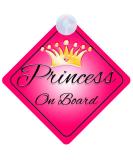 Princess on Board Car Sign for Baby Girls | Non-Personalized Design | mybabyonboard UK - Buy Online on SooperMarket.com