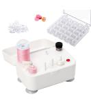 Portable Automatic Bobbin Winder with 25 Plastic Bobbins for Sewing Machines and Crafts - Buy Online on SooperMarket.com