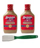 Bertman Ball Park Mustard 2-Pack with Basting Brush - Spicy Brown Mustard - Buy Online on SooperMarket.com