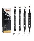 Black Liquid Eyeliner & Stamp Set - 4 PCs Winged Eyeliners and 4 Shapes Stamps  Dual ended 2-in-1 Eye Makeup Pen by  wonder X  - Buy Online on SooperMarket.com