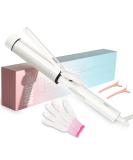 1.5 Inch Extra Large Curling Wand for Long Hair - Ceramic Tourmaline Barrel & 40 Million Negative Ions - Includes 2 Clips & Heat-Resistant Glove - Buy Online on SooperMarket.com