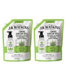 J.R. Watkins Foaming Hand Soap Refill Pouch - 2 Pack Aloe & Green Tea 28 fl oz - USA Made, Cruelty Free - for Bathroom or Kitchen - Buy Online on SooperMarket.com