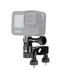 HSU aluminum bicycle handlebar holder compatible with GoPro Hero 12/11/10/8/7/6/5/4/3 and other action-cameras 360 degrees Rotary Mountainbike Rack camera (black) A-black - Buy Online on SooperMarket.com