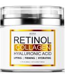 Retinol and Collagen Facial Moisturizer with Hyaluronic Acid - Anti Aging Day/Night Cream for Hydrating Wrinkle Reduction - Suitable for All Skin Types - Men & Women - Buy Online on SooperMarket.com