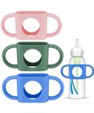 3 Pack DR Brown Bottle Handles - Baby Bottle Holder for 8oz Narrow & Wide-Neck Bottles - Food Grade Silicone, BPA Free, Dishwasher Safe - Baby Grasp Teaching - Blue Pink Green - Buy Online on SooperMarket.com
