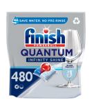 Finish Quantum Infinity Shine Dishwasher Tablets Bulk 5 Pack | Scent : REGULAR | Size : 120 Dishwasher Tabs | For Sparkling Clean (Total 480 Tablets) - Buy Online on SooperMarket.com