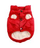 Warm Fleece Lined Dog Jacket - Windproof & Soft Winter Vest for XS Dogs (Red) - Joydaog - Buy Online on SooperMarket.com