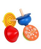 YeahiBaby Wooden Spinning Top - Traditional Colorful Wooden Toy Set for Kids (4 Pieces) - Perfect Gift for Children - Buy Online on SooperMarket.com