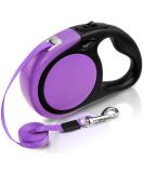 Taglory dog leash roller leash for small and medium-sized dogs up to 20kg dog leash extendable with anti-slip handle pull-out line with a safe brake system purple collapsible dog leash 5m medium purple - Buy Online on SooperMarket.com