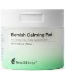 Terez & Honor Blemish Calming Toner Pads - Korean Facial Cotton Toner with Centella Asiatica Niacinamide & Hyaluronic Acid - 180 Pads + 5mL Bonus - Buy Online on SooperMarket.com