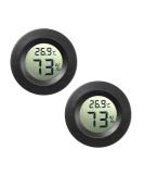 Eachw 2-Pack Mini Digital Hygrometer Gauge Indoor Thermometer Temperature Humidity Meter for Humidifiers Greenhouse Jars Reptile Guitar Case Fahrenheit ( ) Or Celsius ( ) (Black-2 Pack) - Buy Online on SooperMarket.com
