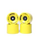 FREEDARE 70mm Longboard Wheels with ABEC-7 Bearings and Spacers (Set of 4) - Yellow - Buy Online on SooperMarket.com
