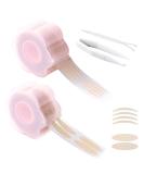 1200 Pcs Eyelid Tape Invisible Double Eyelid Lift Strips Instant Eyelid Stickers Self-Adhesive Eye Tapes Fiber for Hooded Droopy Uneven Mono-eyelids Big Eye Tools with Fork Rods & Tweezers - Buy Online on SooperMarket.com