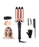 3 Barrels Hair Curler - 25mm Curling Iron for Mermaid Waves, Beach Waves - Quick Heating for Long or Short Hair Styling - Buy Online on SooperMarket.com