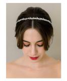 SWEETV Silver Crystal Rhinestone Bridal Headband with Pearls - Wedding Hair Accessories for Women - Buy Online on SooperMarket.com