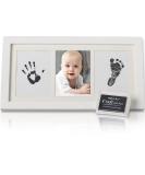 Baby Handprint & Footprint Kit | Memorable Keepsake Photo Frame for Newborn Girls & Boys | Unique Baby Shower Gift Set for Registry | Nursery Room Decor - Buy Online on SooperMarket.com