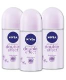 NIVEA DOUBLE EFFECT ROLL-ON FREE ALCOHOL ANTIPERSPIRANT DEODORANT 48 HOURS SKIN TOLERANCE DERMATOLOGICALLY PROVEN (PACK OF 3) Double Effect 3 - Buy Online on SooperMarket.com
