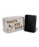 Nasty Ass Soap - Humorous Donkey Design - Handcrafted Black Soap for Men & Women - Activated Charcoal - Made in USA - International Shipping Available - Buy Online on SooperMarket.com
