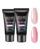 Rosalind pink poly nail gel 2PCs pink poly nail gel 30ml quick extension building acrylic nail gel nail extension gel soac off uv led nail extension gel for beginners professional salon diy set3 - Buy Online on SooperMarket.com