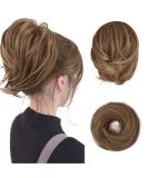 BARSDAR HAARDIAD HAIR Extensions Hair-Knoten-Horchwanz-extension straight synthetic hair part short ponytail rolls hair jewelry simply scrunchie for women 12/22cm 12/24# light gold brown & pale golden blonde mixed - Buy Online on SooperMarket.com