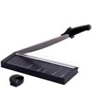 TIANSE Paper Trimmer-12 8 to 12 Sheet Capacity  Paper Cutter Guillotine- with Safety Blade Lock Heavy Duty Metal Base Paper Cutting Board for Home  Office School-Black - Buy Online on SooperMarket.com