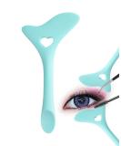 DogieLyn Reusable Silicone Eyeliner Stencil Cat Shape | Eyebrow Pencil & Eyeshadow Applicator Guide Template | Blue Lazy Makeup Tool - Buy Online on SooperMarket.com