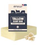Beef Tallow Soap Bar - All-Natural Unscented Grass-Fed Tallow Soap for Moisturizing Face & Body - Ideal for Eczema & Sensitive Skin - Handcrafted in the USA - Buy Online on SooperMarket.com