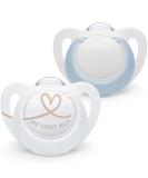 NUK Star Baby Pacifier - BPA-Free Silicone 0-6 Months Blue 2 Pack | Safe & Soft Comfort for Your Baby - Buy Online on SooperMarket.com